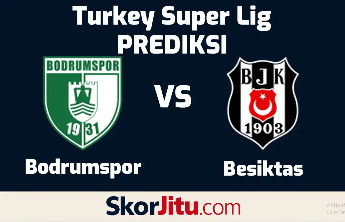Prediksi Bodrumspor vs Besiktas – Super Lig Turki 2025 oleh SkorJitu.com