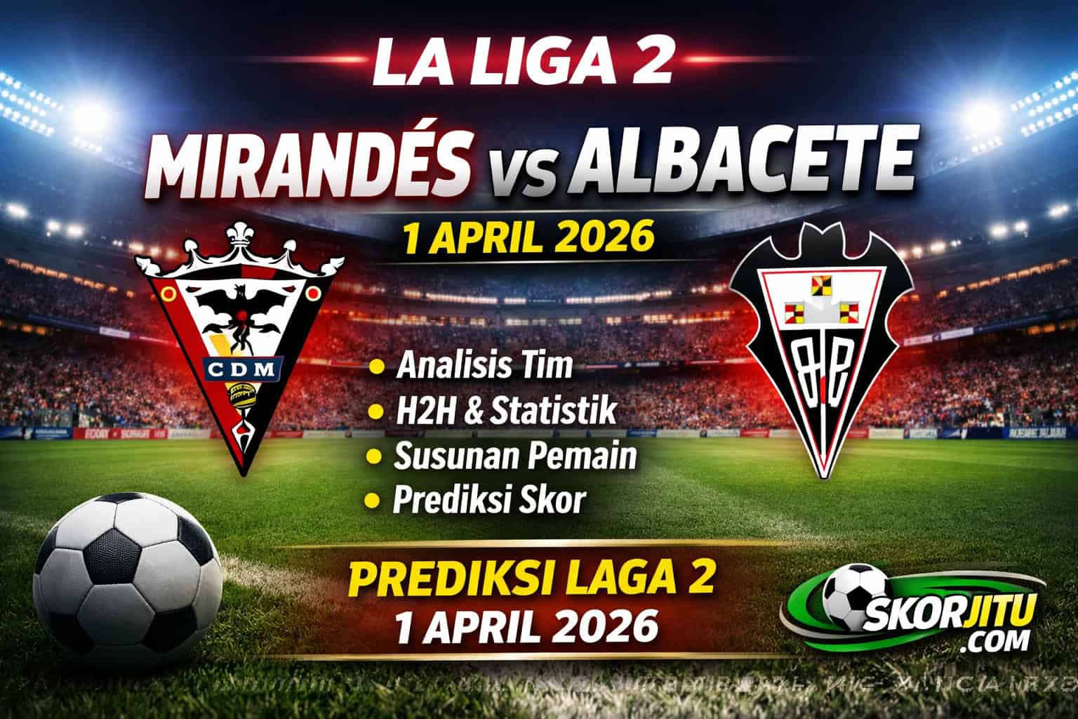 La Liga 2 Mirandes vs Albacete