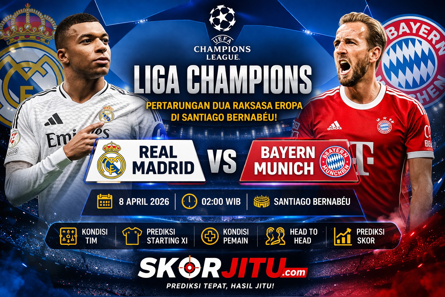 Liga Champions Real Madrid vs Bayern Munich