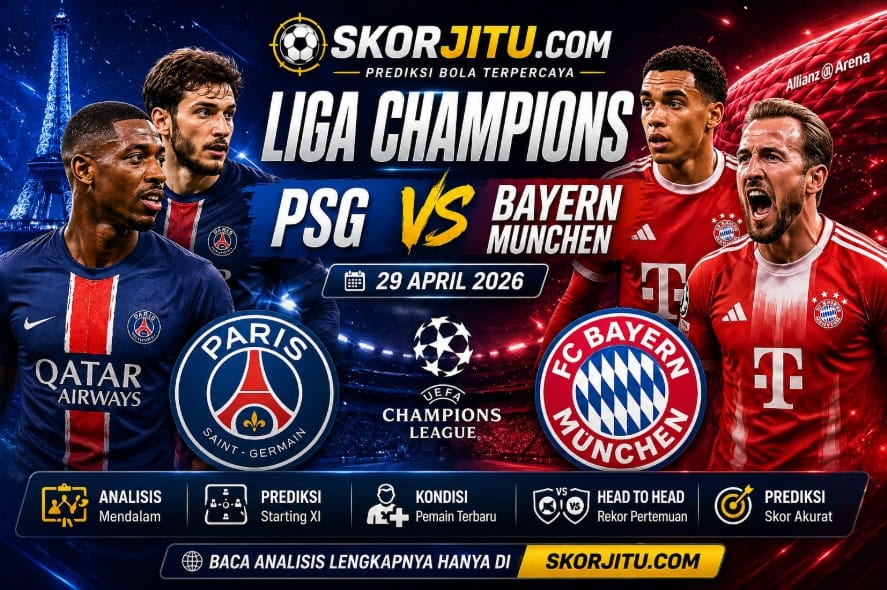 Prediksi Liga Champions PSG vs Bayern Munchen