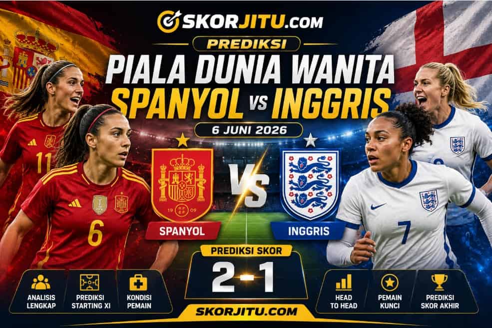 Prediksi Piala Dunia Wanita Spanyol vs Inggris