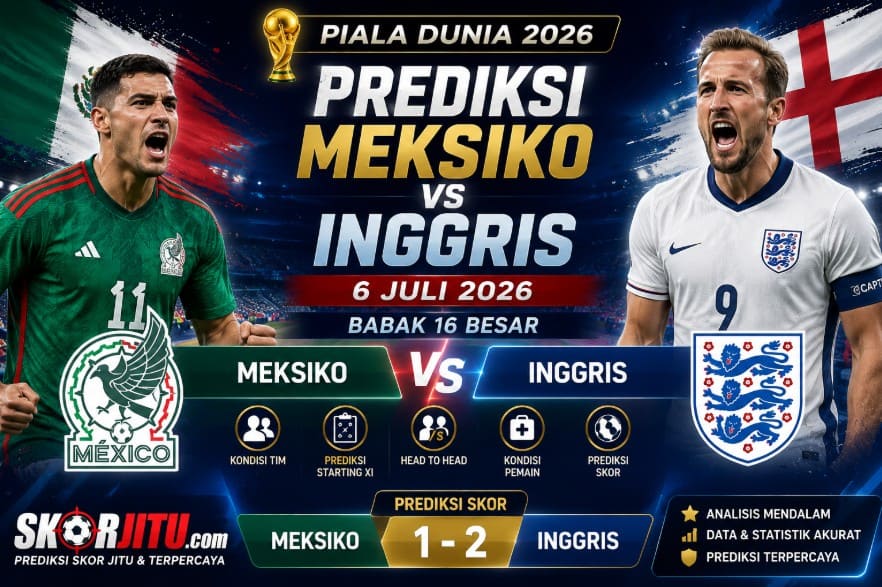 Prediksi Meksiko vs Inggris